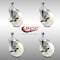 Service Caster 5 Inch SS Nylon Wheel Swivel 3/8 Inch Threaded Stem Caster Set Brake SCC SCC-SSTS20S514-NYS-TLB-381615-4 - alternate 4